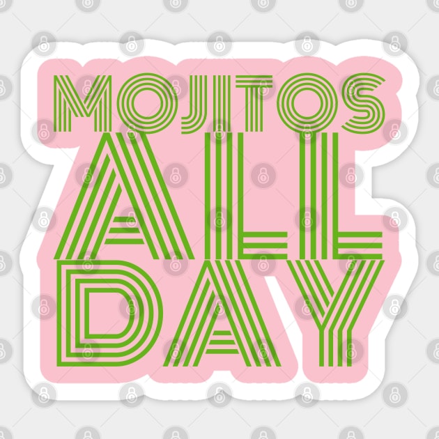 Mojitos All Day Sticker by Camp Happy Hour